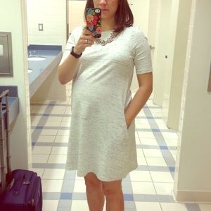Heathered maternity mini dress